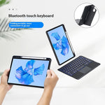 TH12-AS For Huawei MatePad Pro 11 (2024) / (2022) Leather Stand Cover + Backlit Touchpad Bluetooth-compatible Keyboard