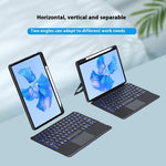TH12-AS For Huawei MatePad Pro 11 (2024) / (2022) Leather Stand Cover + Backlit Touchpad Bluetooth-compatible Keyboard