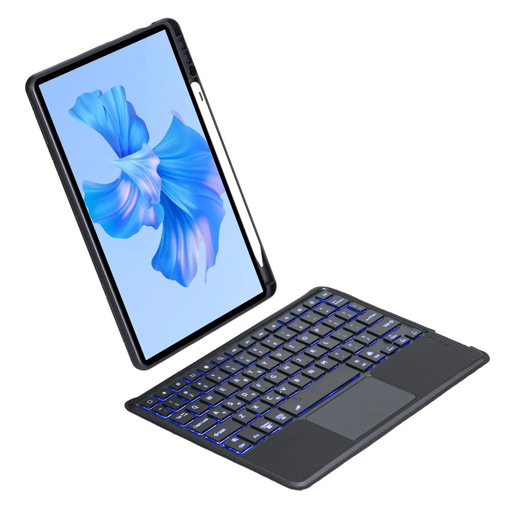 TH12-AS For Huawei MatePad Pro 11 (2024) / (2022) Leather Stand Cover + Backlit Touchpad Bluetooth-compatible Keyboard