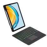 TH13-AS For Huawei MatePad SE 10.4-inch Leather Stand Cover + Backlit Touchpad Bluetooth-compatible Keyboard