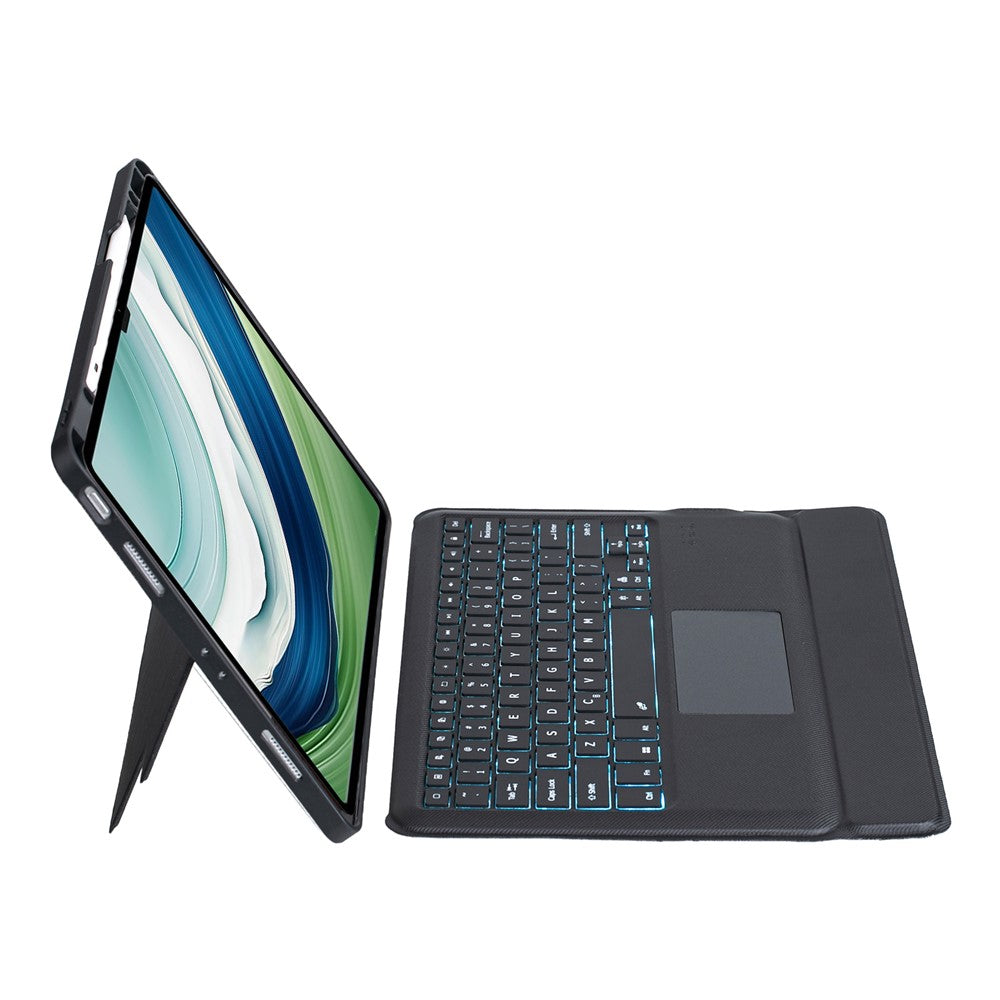 TH18-AS For Huawei MatePad Pro 13.2 Leather Stand Cover + Backlit Touchpad Bluetooth-compatible Keyboard