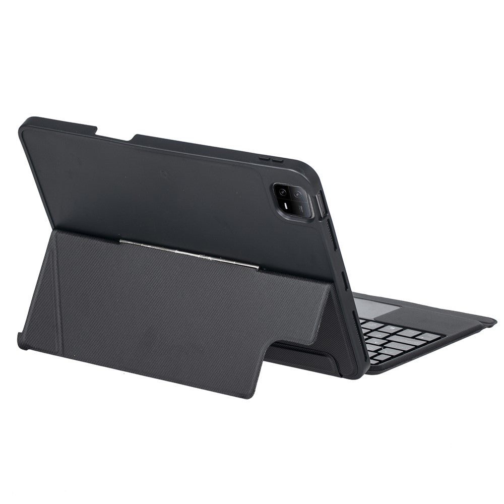 T0N7-AS For Xiaomi Pad 6 Pro / Pad 6 Leather Stand Cover + Backlit Touchpad Bluetooth-compatible Keyboard