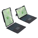 TH23-AS For Huawei MatePad 12 X / Matepad Air (2024) Leather Stand Cover + Backlit Touchpad Bluetooth-compatible Keyboard