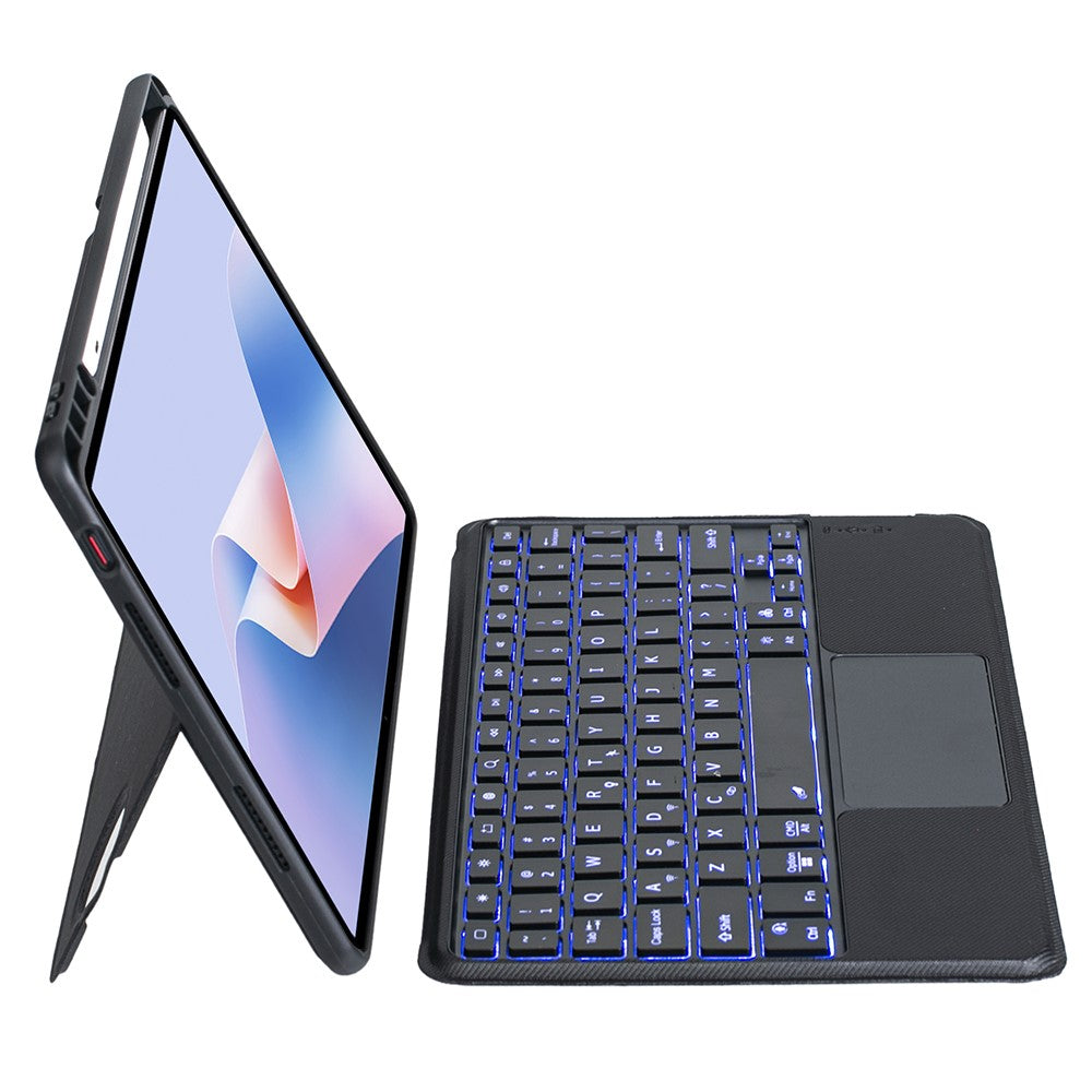 TH20-AS For Huawei MatePad 11.5 S (2024) Leather Stand Cover + Backlit Touchpad Bluetooth-compatible Keyboard