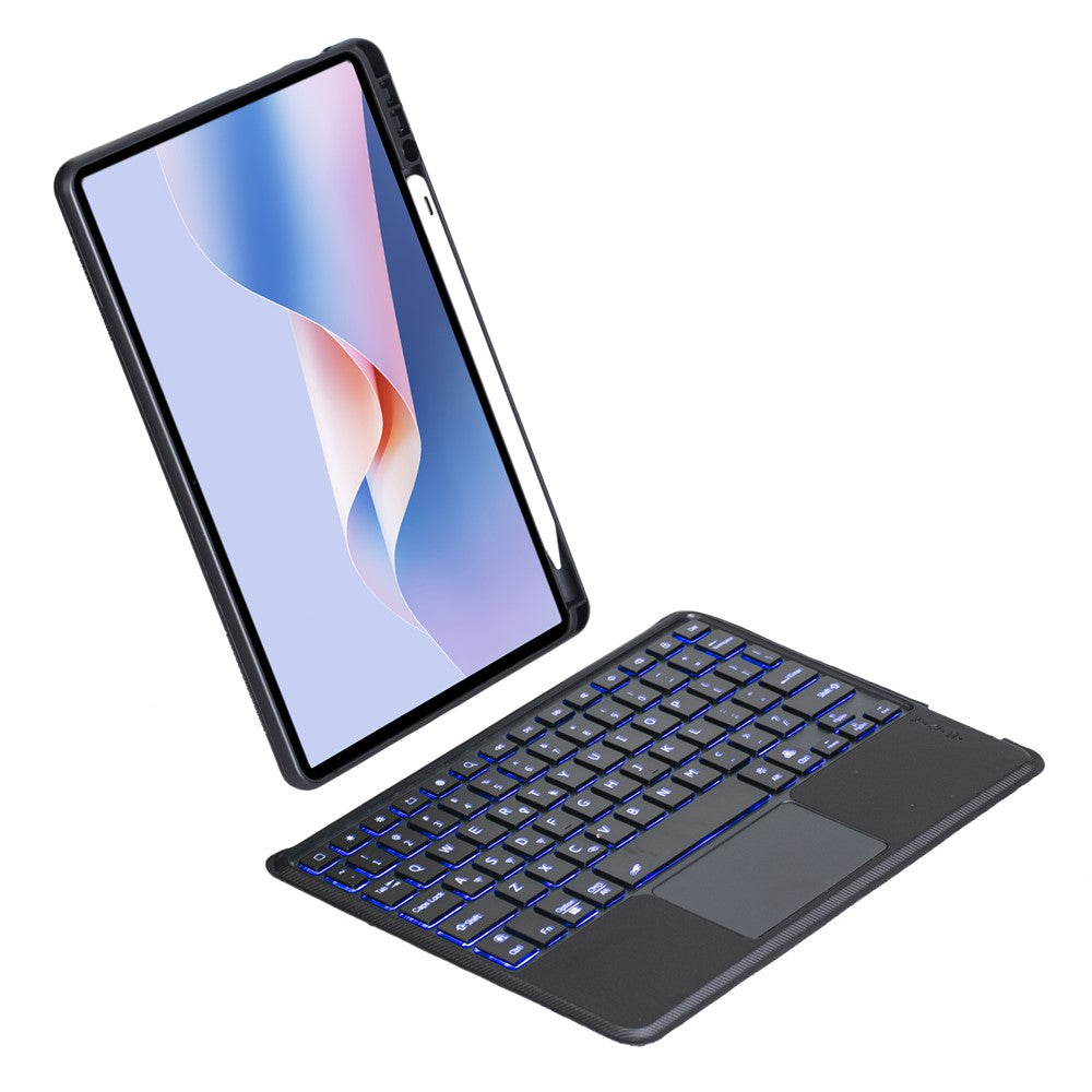 TH20-AS For Huawei MatePad 11.5 S (2024) Leather Stand Cover + Backlit Touchpad Bluetooth-compatible Keyboard