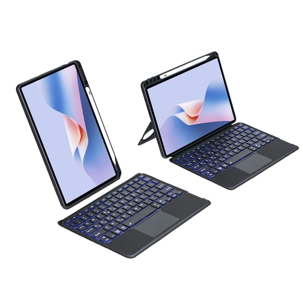 TH20-AS For Huawei MatePad 11.5 S (2024) Leather Stand Cover + Backlit Touchpad Bluetooth-compatible Keyboard
