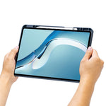 TH126-AS For Huawei MatePad Pro 12.6 (2024) / (2021) Leather Stand Cover + Backlit Touchpad Bluetooth-compatible Keyboard