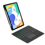THV6-AS Keyboard Case for Huawei MatePad 10.4 (2023) / (2022) / (2020) / Honor Pad V7 / V6 Leather Stand Cover + Backlit Touchpad Bluetooth-compatible Keyboard