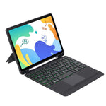 THV6-AS Keyboard Case for Huawei MatePad 10.4 (2023) / (2022) / (2020) / Honor Pad V7 / V6 Leather Stand Cover + Backlit Touchpad Bluetooth-compatible Keyboard