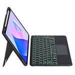 THW13-AS For Huawei MatePad 11 (2023) Leather Stand Cover + Backlit Touchpad Bluetooth-compatible Keyboard