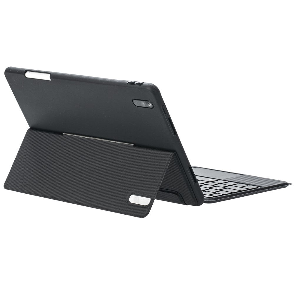 THW13-AS For Huawei MatePad 11 (2023) Leather Stand Cover + Backlit Touchpad Bluetooth-compatible Keyboard