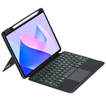 THW13-AS For Huawei MatePad 11 (2023) Leather Stand Cover + Backlit Touchpad Bluetooth-compatible Keyboard