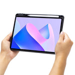 THW13-AS For Huawei MatePad 11 (2023) Leather Stand Cover + Backlit Touchpad Bluetooth-compatible Keyboard