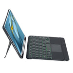 TH109-AS Keyboard Case for Huawei MatePad Pro 10.8 (2021) / (2019) / MatePad Pro 10.8 5G (2019) Leather Stand Cover + Backlit Touchpad Bluetooth-compatible Keyboard