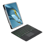 TH109-AS Keyboard Case for Huawei MatePad Pro 10.8 (2021) / (2019) / MatePad Pro 10.8 5G (2019) Leather Stand Cover + Backlit Touchpad Bluetooth-compatible Keyboard