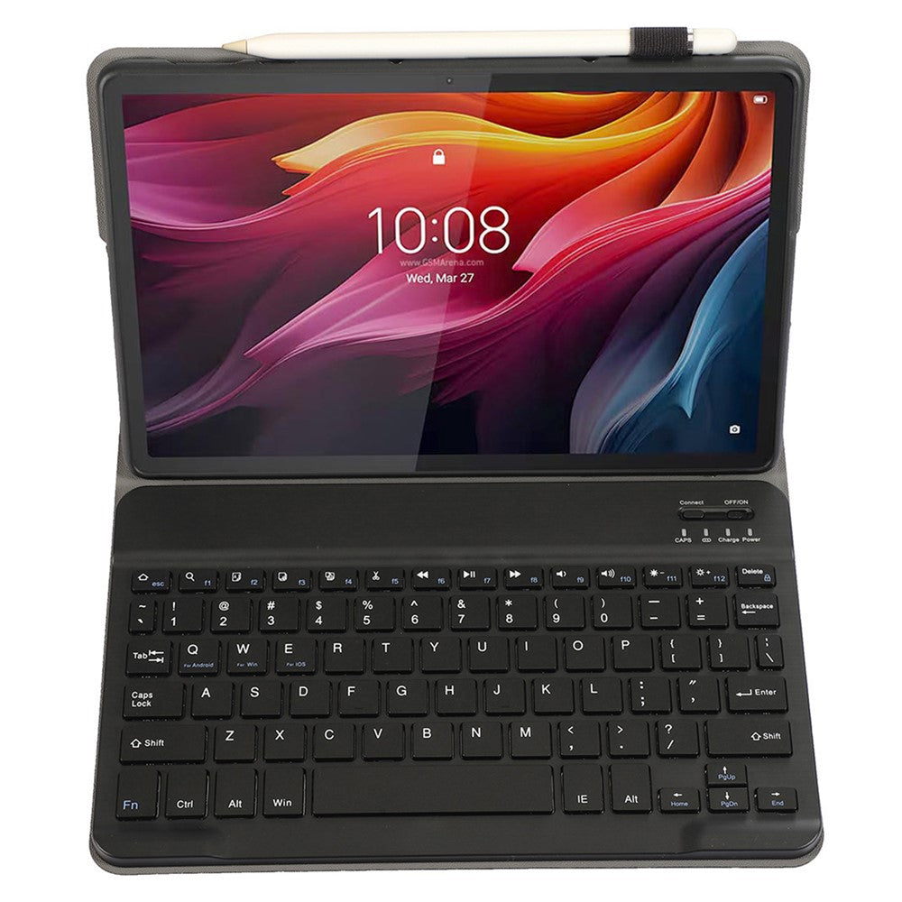 AM27 For Lenovo Tab K11 Plus Leather+TPU Tablet Cover with Bluetooth-compatible Keyboard