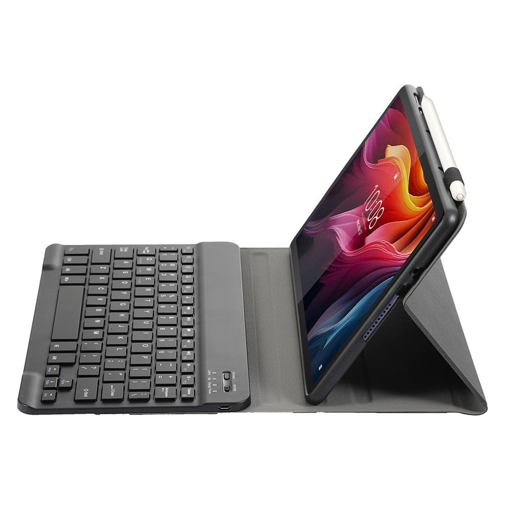 AM27 For Lenovo Tab K11 Plus Leather+TPU Tablet Cover with Bluetooth-compatible Keyboard