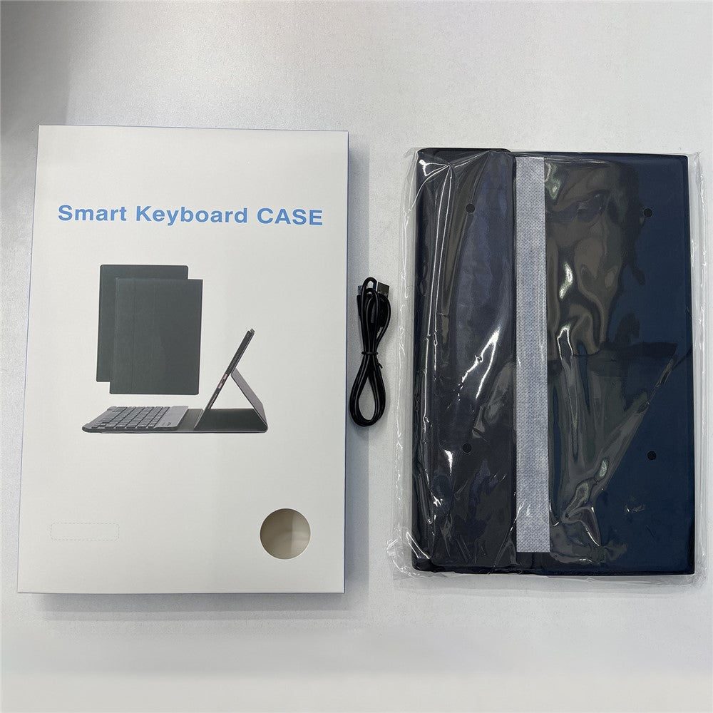 AM27 For Lenovo Tab K11 Plus Leather+TPU Tablet Cover with Bluetooth-compatible Keyboard
