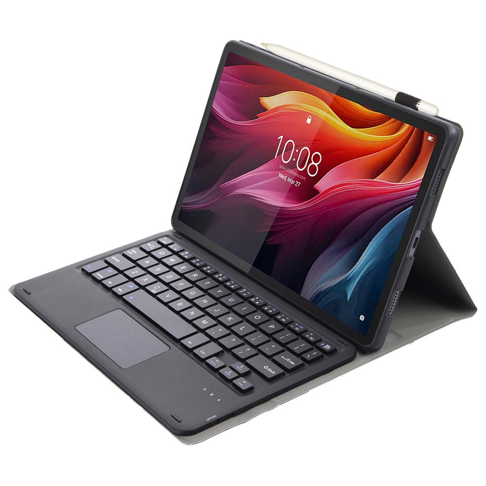 AM27-A For Lenovo Tab K11 Plus Leather+TPU Tablet Cover with Touchpad Bluetooth-compatible Keyboard