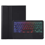 AM27-AS For Lenovo Tab K11 Plus Leather+TPU Tablet Cover with Backlit Touchpad Bluetooth-compatible Keyboard