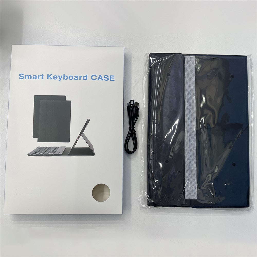 AM27-AS For Lenovo Tab K11 Plus Leather+TPU Tablet Cover with Backlit Touchpad Bluetooth-compatible Keyboard