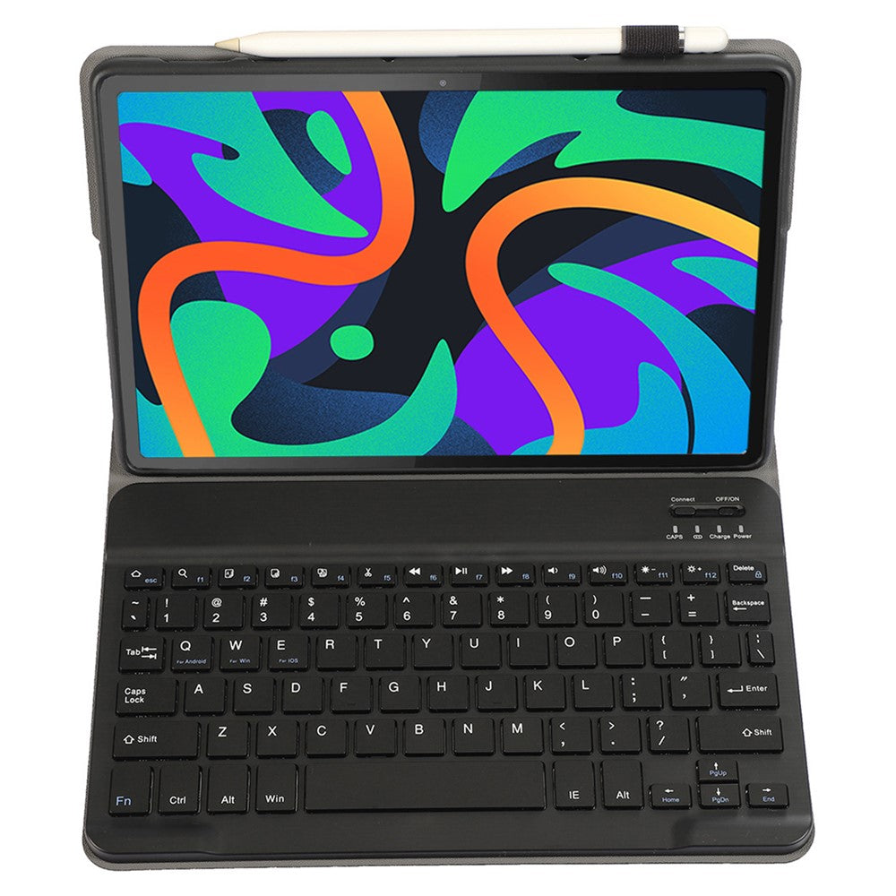 AM25 Til Lenovo Xiaoxin Pad 11 2024 Læder+TPU Tablet Cover med Bluetooth-kompatibelt Tastatur