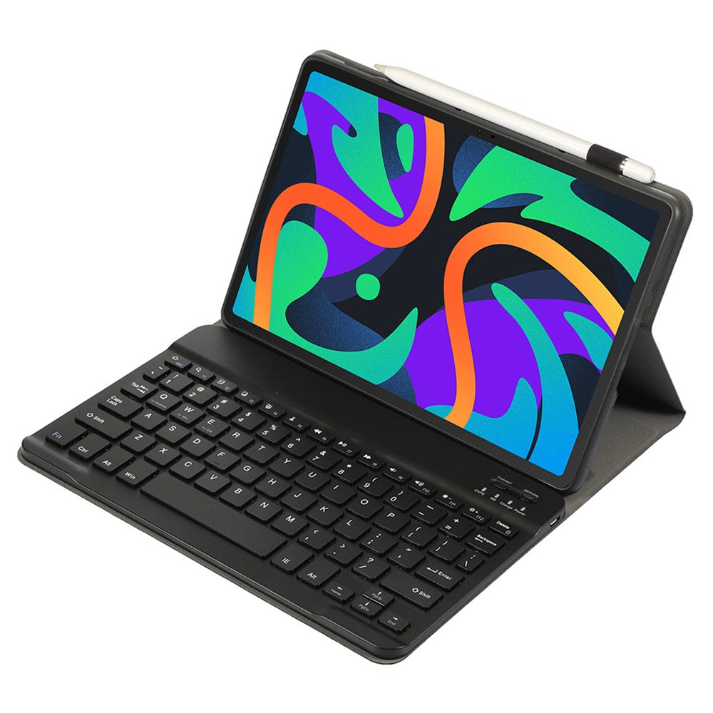 AM25 Til Lenovo Xiaoxin Pad 11 2024 Læder+TPU Tablet Cover med Bluetooth-kompatibelt Tastatur