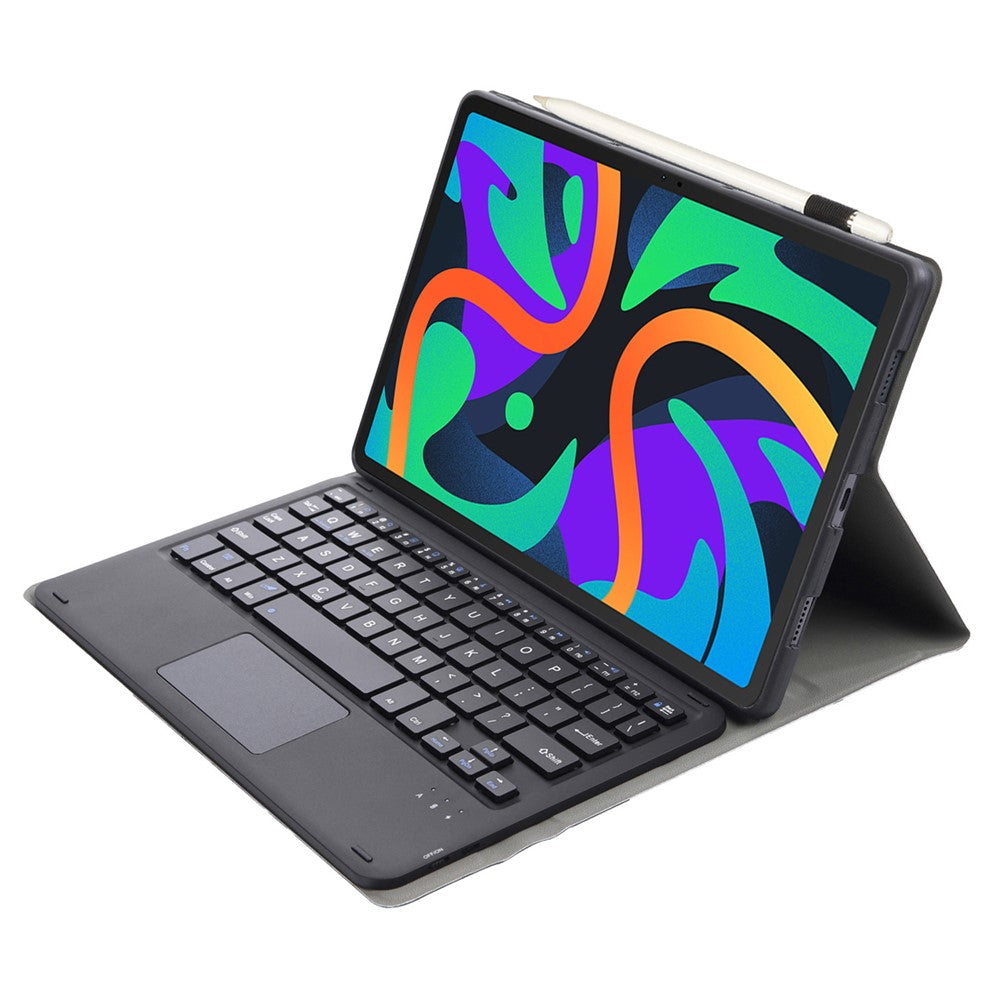 AM25-A For Lenovo Xiaoxin Pad 11 2024 Leather Tablet Cover with Touchpad Bluetooth-compatible Keyboard