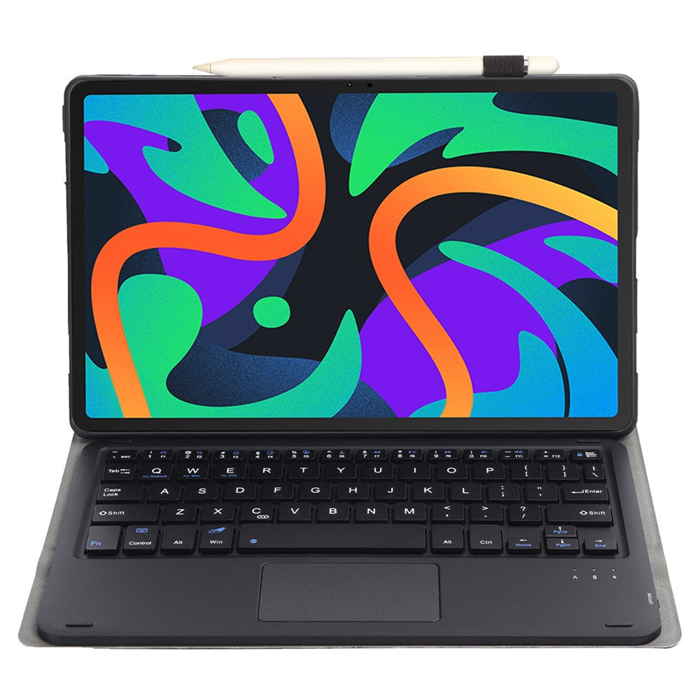 AM25-A For Lenovo Xiaoxin Pad 11 2024 Leather Tablet Cover with Touchpad Bluetooth-compatible Keyboard