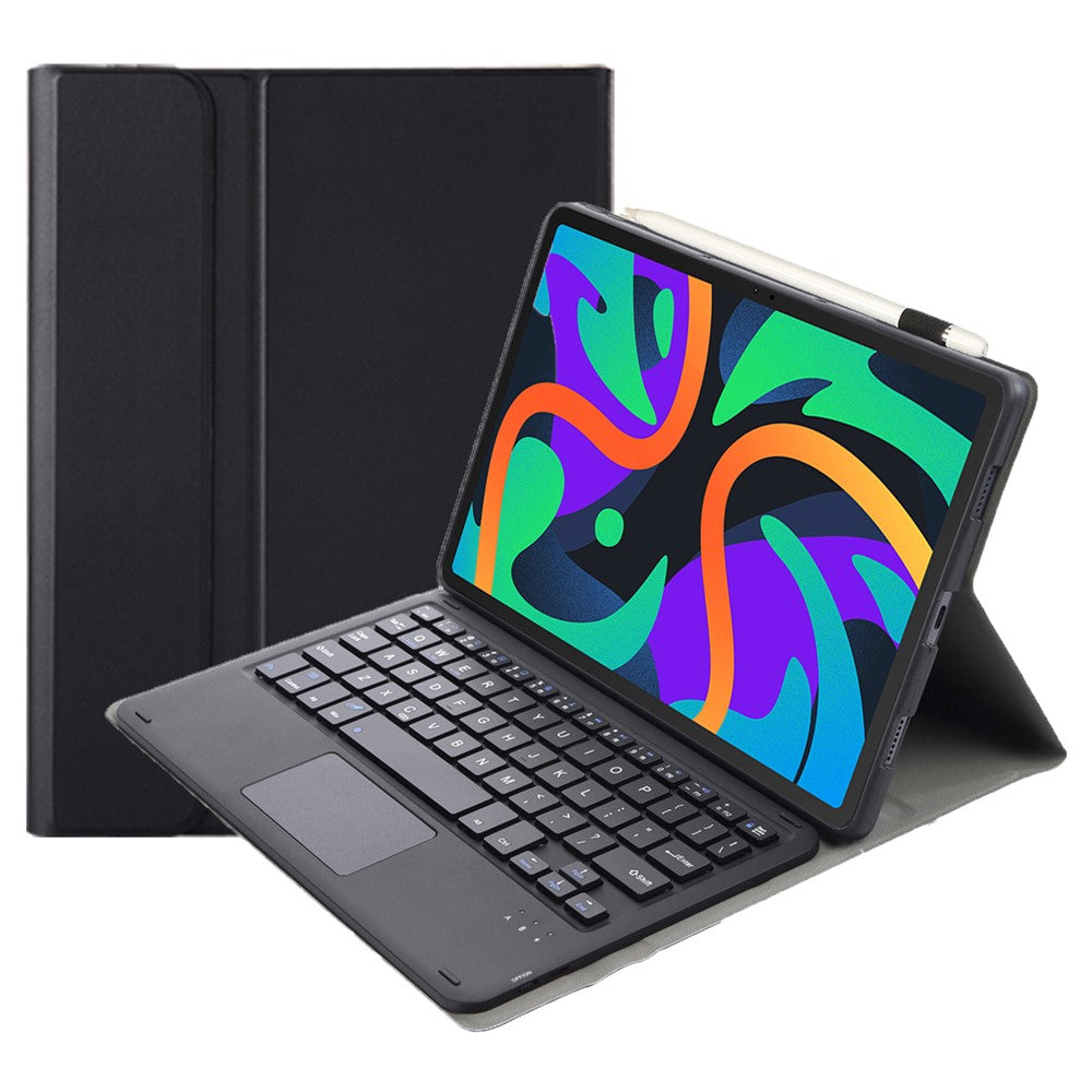 AM25-A For Lenovo Xiaoxin Pad 11 2024 Leather Tablet Cover with Touchpad Bluetooth-compatible Keyboard