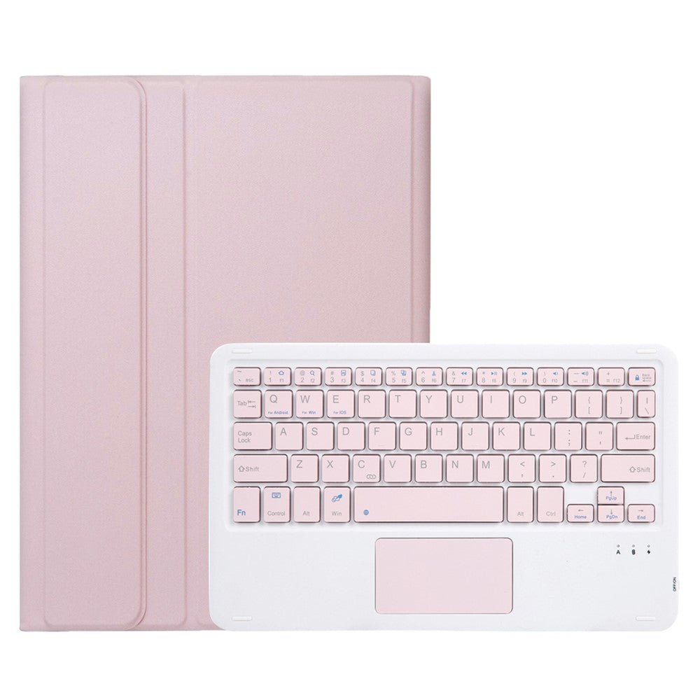 AM25-A For Lenovo Xiaoxin Pad 11 2024 Leather Tablet Cover with Touchpad Bluetooth-compatible Keyboard