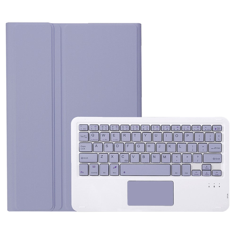 AM25-A For Lenovo Xiaoxin Pad 11 2024 Leather Tablet Cover with Touchpad Bluetooth-compatible Keyboard
