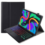 AM25-AS Til Lenovo Xiaoxin Pad 11 2024 Læder Tablet Cover med Baggrundsbelyst Bluetooth-kompatibelt Tastatur