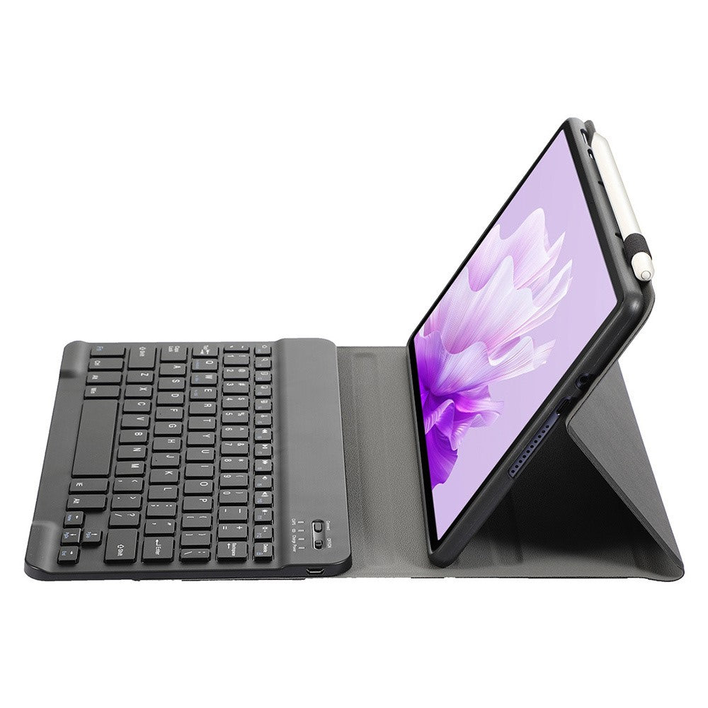 AH20 For Huawei MatePad 11.5 S (2024) Leather+TPU Ultra Thin Tablet Cover with Bluetooth-compatible Keyboard