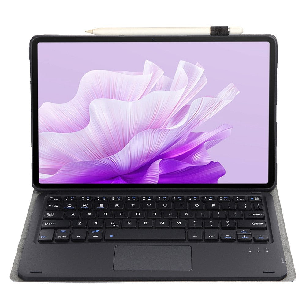 AH20-A For Huawei MatePad 11.5 S (2024) Leather+TPU Tablet Cover Bluetooth-compatible Keyboard Case with Touchpad