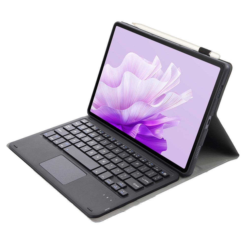 AH20-A For Huawei MatePad 11.5 S (2024) Leather+TPU Tablet Cover Bluetooth-compatible Keyboard Case with Touchpad