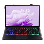 AH20-AS For Huawei MatePad 11.5 S (2024) Backlit Design Leather+TPU Tablet Cover Bluetooth-compatible Keyboard Case with Touchpad