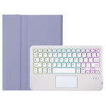 AH20-AS For Huawei MatePad 11.5 S (2024) Backlit Design Leather+TPU Tablet Cover Bluetooth-compatible Keyboard Case with Touchpad