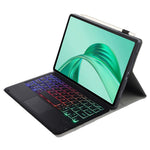 AH25-AS For Honor Pad X9 / X8a Backlit Design Leather+TPU Tablet Cover Bluetooth-compatible Keyboard Case with Touchpad