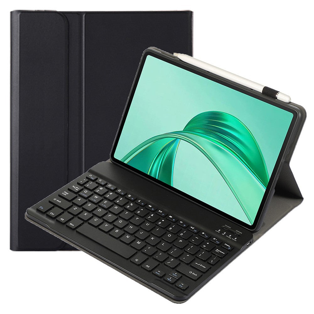 AH25 Til Honor Pad X9 / X8a Læder+TPU Ultratyndt Tabletcover med Bluetooth-kompatibelt Tastatur