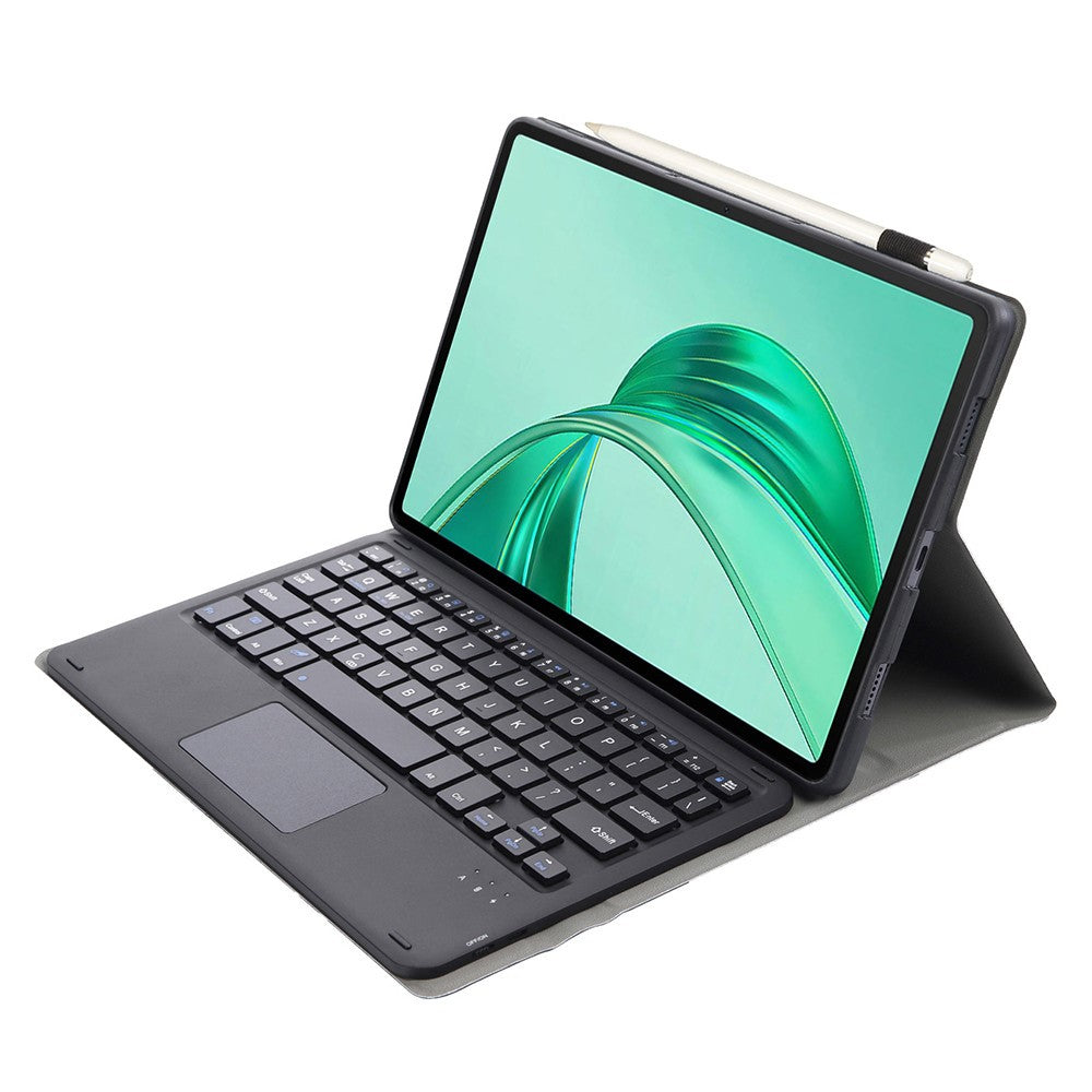 AH25-A For Honor Pad X9 / Pad X8a Leather Tablet Cover with Touchpad Bluetooth-compatible Keyboard
