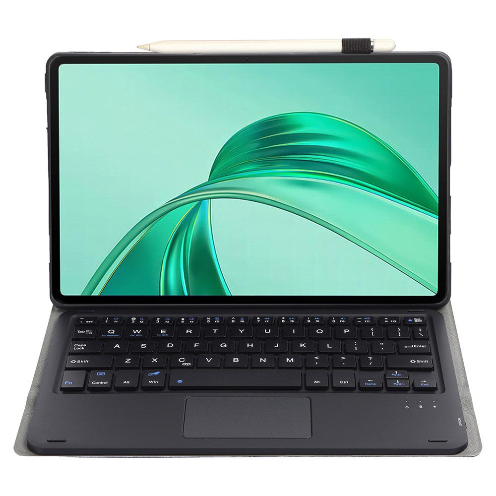 AH25-A For Honor Pad X9 / Pad X8a Leather Tablet Cover with Touchpad Bluetooth-compatible Keyboard