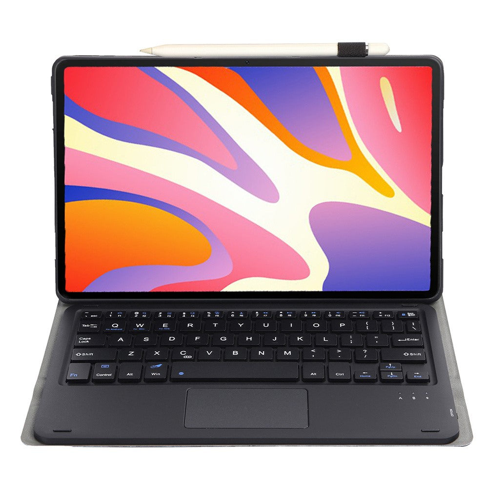 AH21-A For Huawei MatePad SE 11 Leather+TPU Tablet Cover with Touchpad Bluetooth-compatible Keyboard
