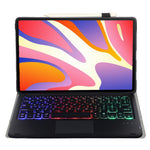AH21-AS For Huawei MatePad SE 11 Leather Tablet Cover with Backlit Touchpad Bluetooth-compatible Keyboard