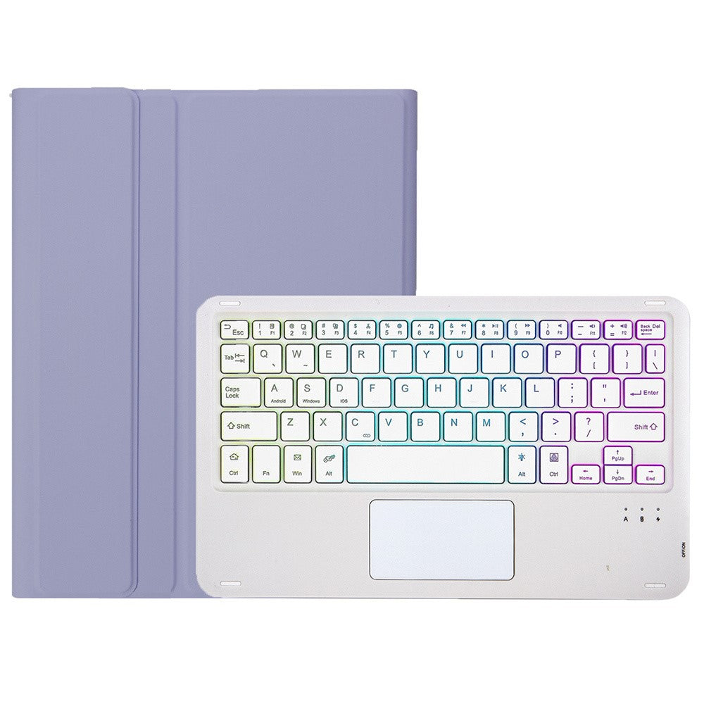 AH15-AS For Honor Pad X9 / X8 Pro Backlit Design Leather+TPU Tablet Cover Bluetooth-compatible Keyboard Case with Touchpad