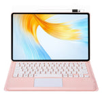AH23-A For Huawei MatePad Air (2024) Leather+TPU Tablet Cover Bluetooth-compatible Keyboard Case with Touchpad