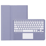 AH23-A For Huawei MatePad Air (2024) Leather+TPU Tablet Cover Bluetooth-compatible Keyboard Case with Touchpad