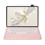 AH24 For Huawei MatePad Pro 12.2 (2024) Leather+TPU Tablet Cover with Bluetooth-compatible Keyboard