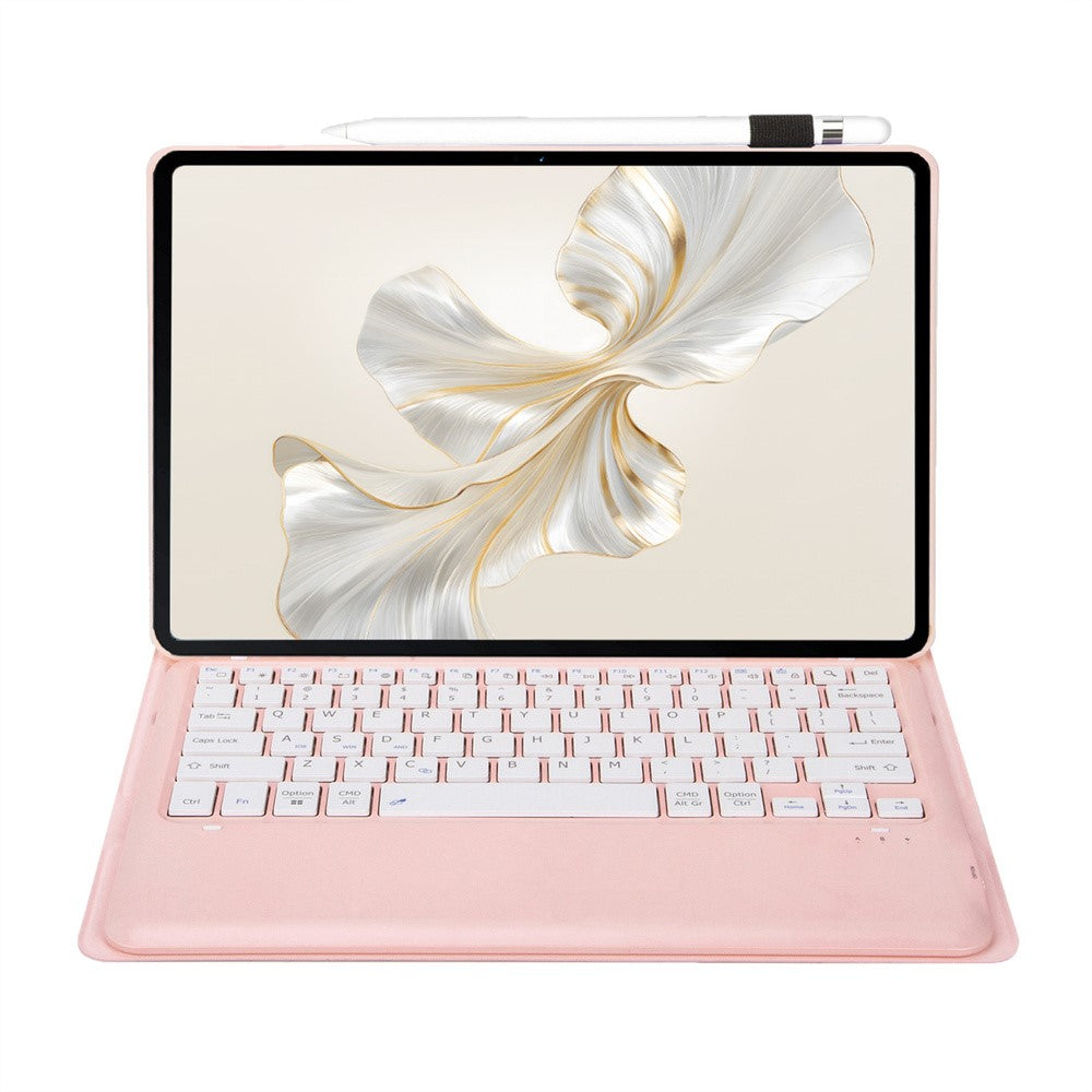 AH24 For Huawei MatePad Pro 12.2 (2024) Leather+TPU Tablet Cover with Bluetooth-compatible Keyboard
