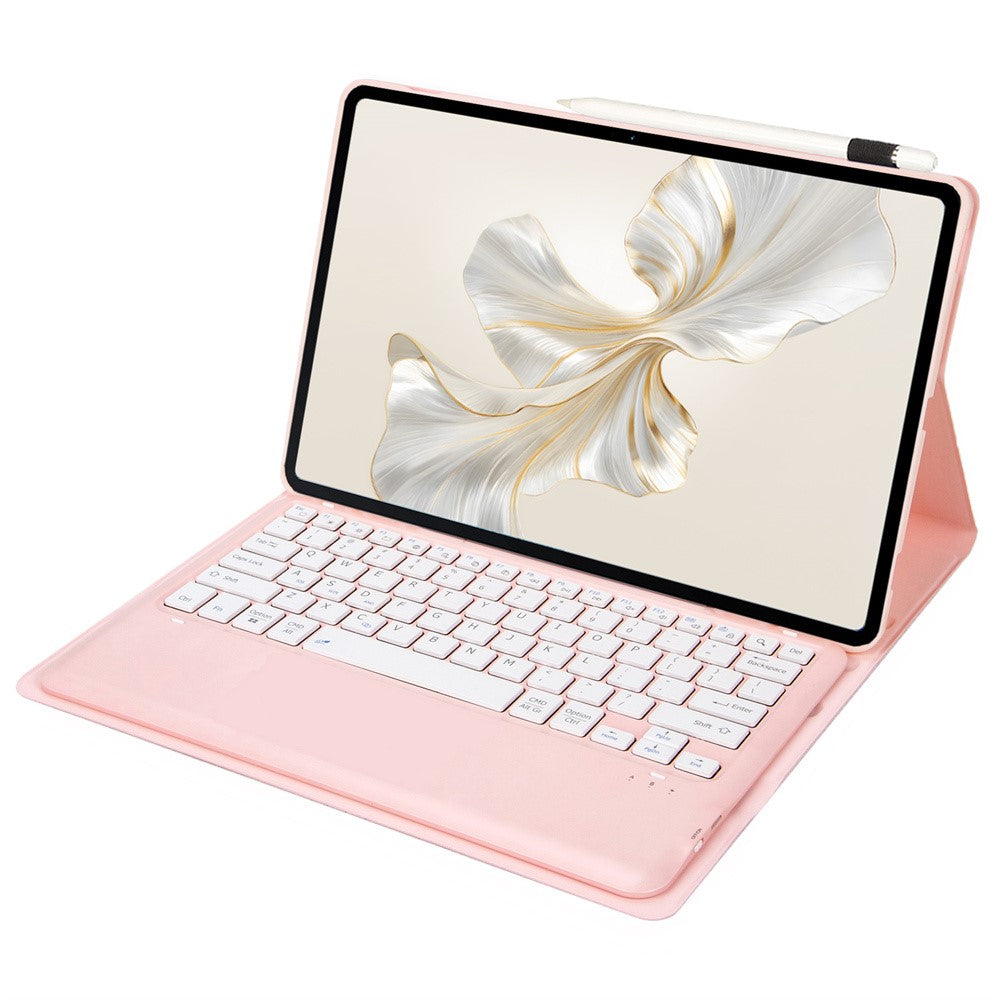 AH24 For Huawei MatePad Pro 12.2 (2024) Leather+TPU Tablet Cover with Bluetooth-compatible Keyboard